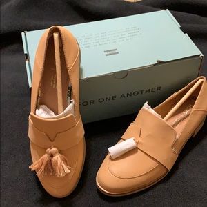 Brand new with box Toms leather loafers.